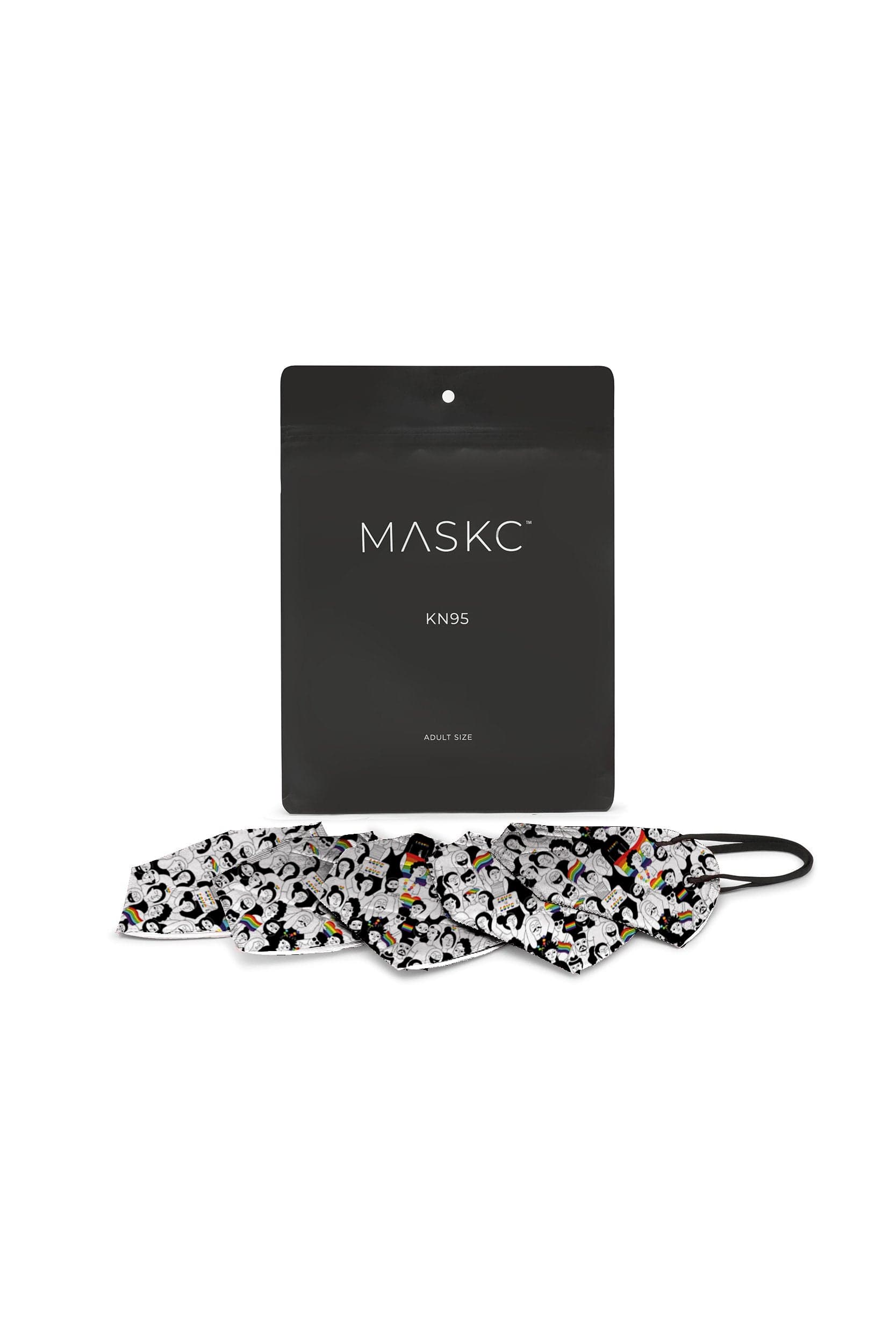 Pack of Pride & Equality print KN95 face masks. Each pack contains stylish high quality face masks.
