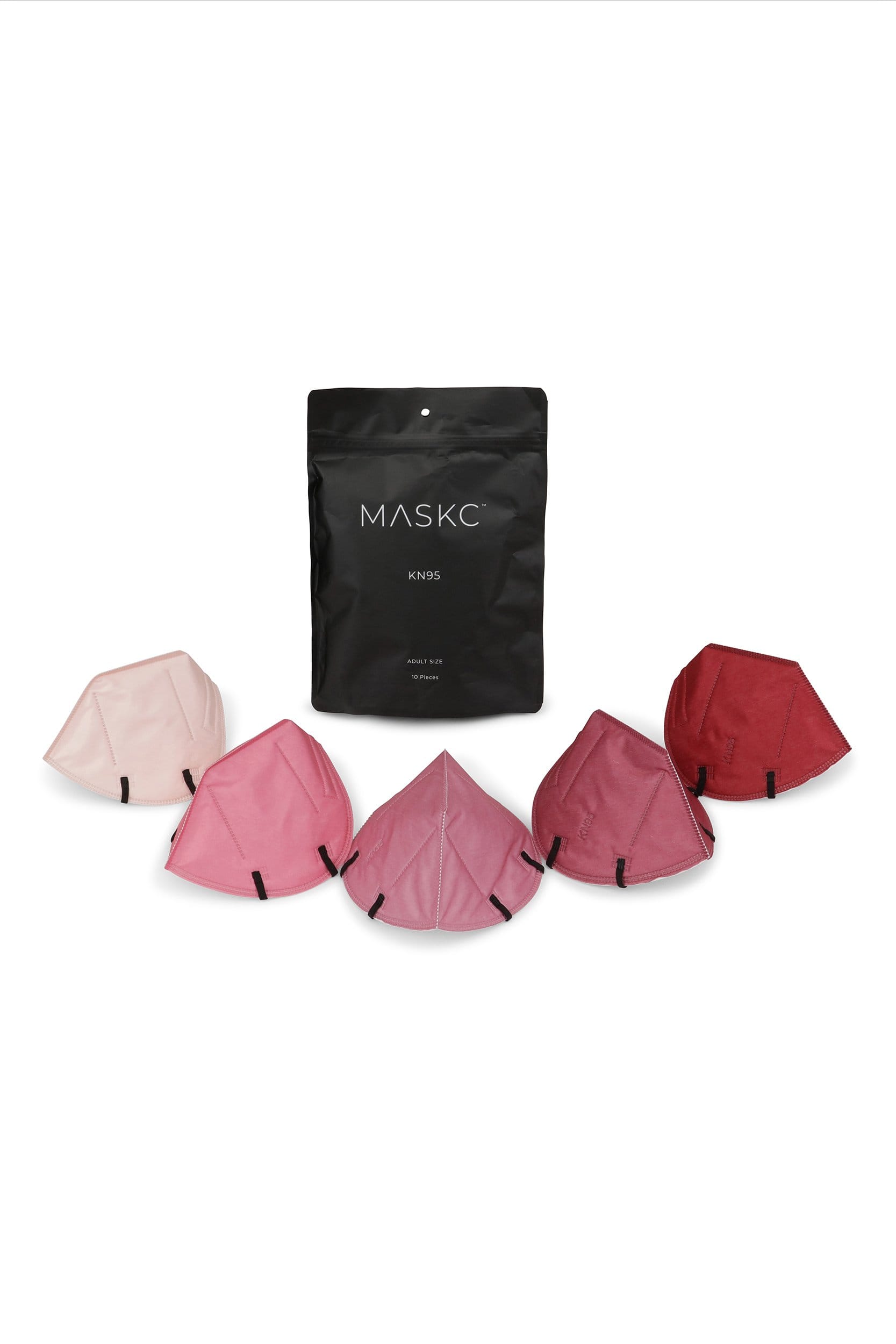 10 Pack of Multicolor Pink KN95 face masks. Each pack contains stylish high quality face masks.