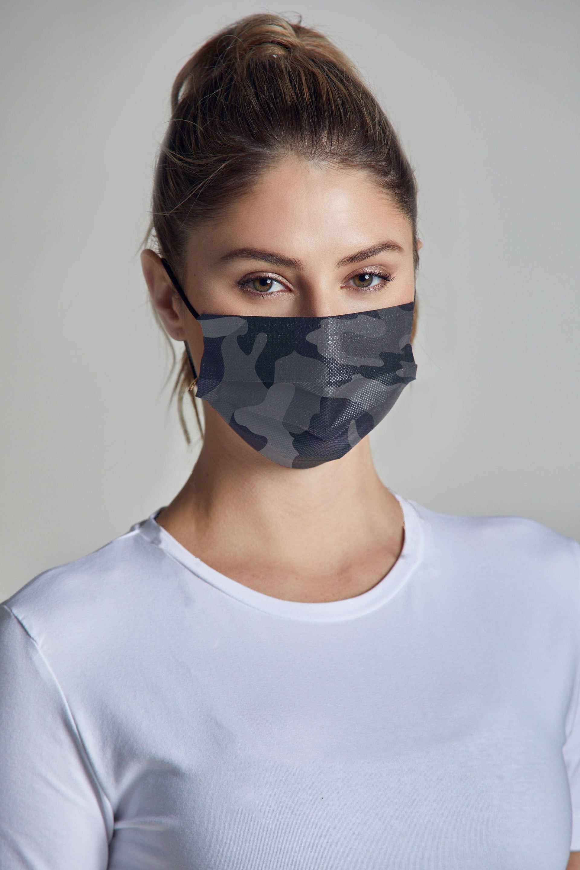 Black Camouflage Face Masks