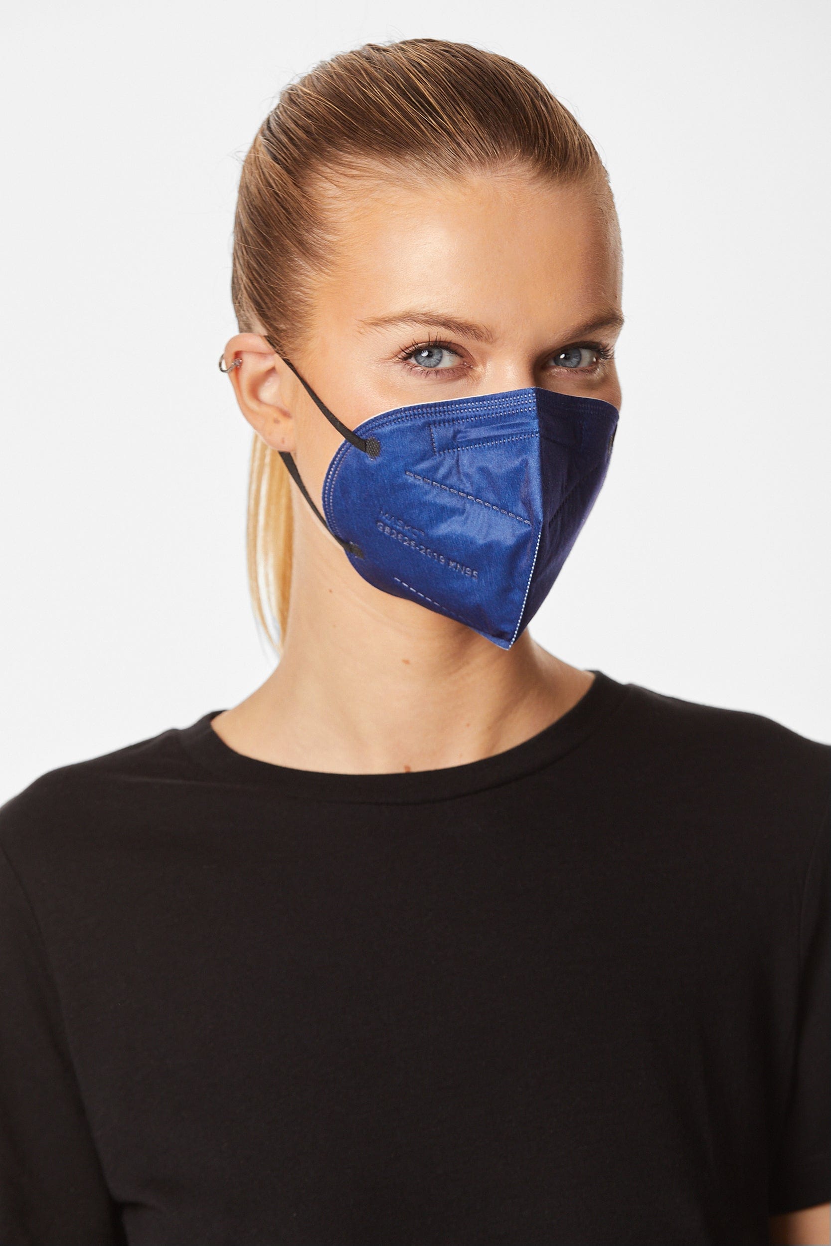 <transcy>Mascarillas faciales negras KN95 Paquete de 10< transcy>