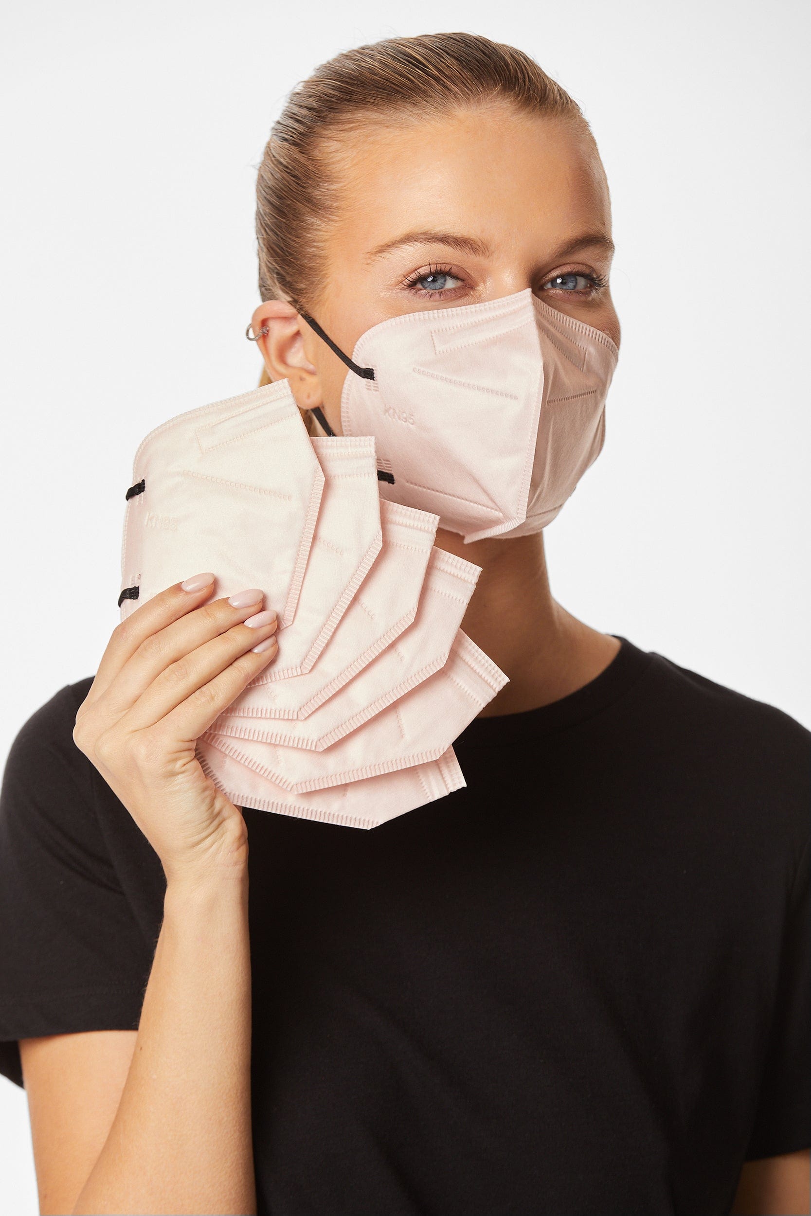 <transcy>Masques faciaux en quartz rose KN95 - Paquet de 10</transcy>