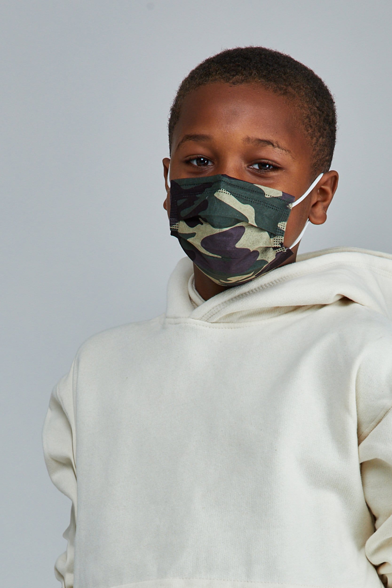 <transcy>Enfants Masques à camouflage vert Paquet de 10< transcy>
